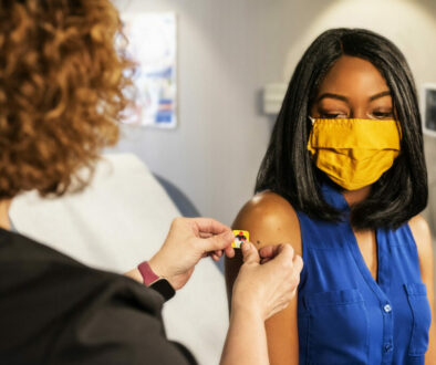 female adult getting immunizations in raleigh north carolina