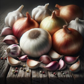 A Picture of Onions and Garlic That Affect IBS